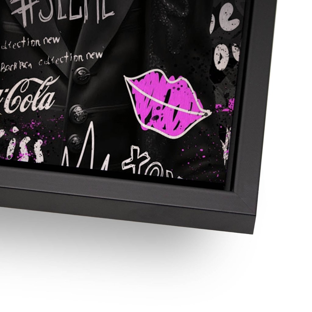 Karl Pop Art Style Aludibond Brush Bild - INGALERIE