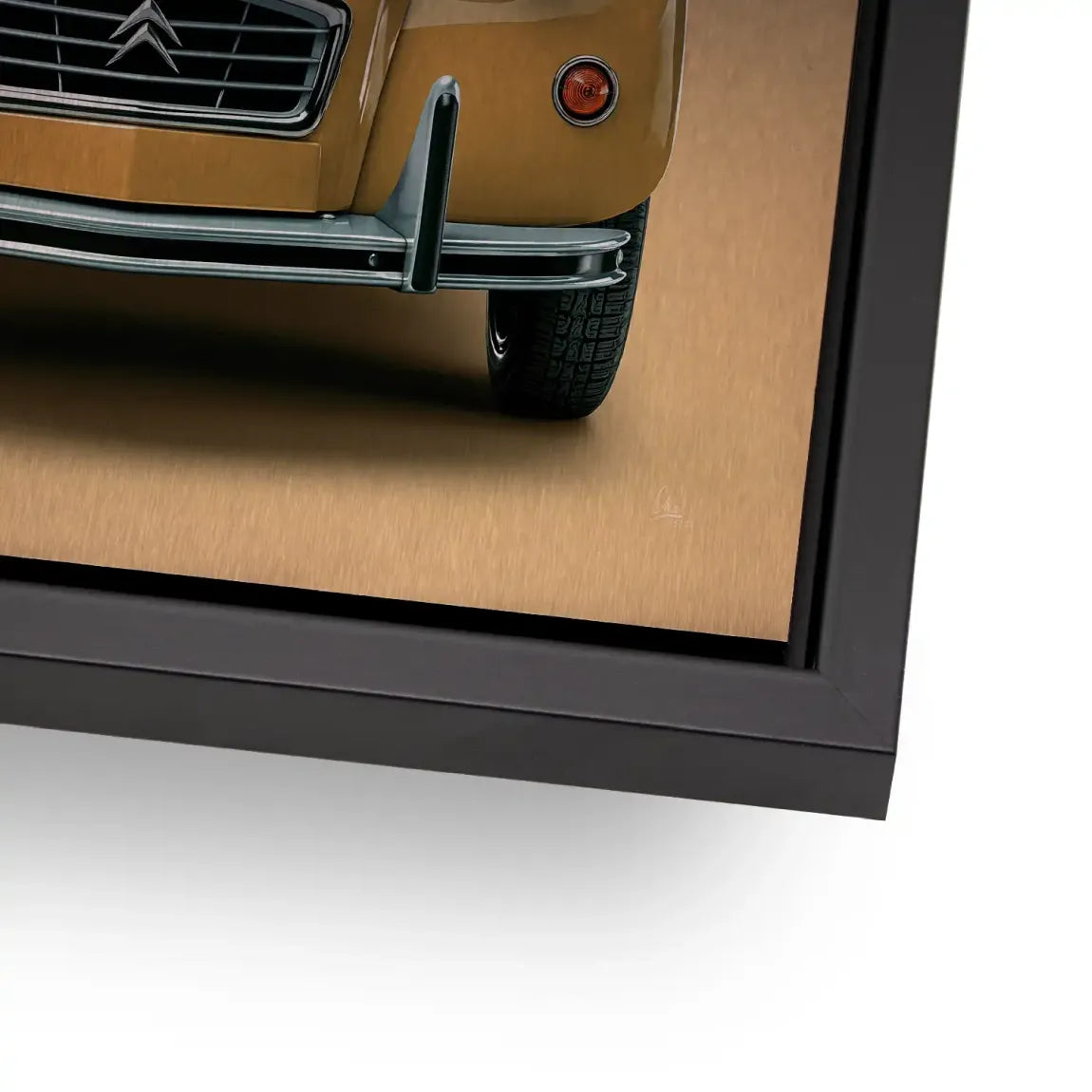 Citroen 2CV Voyage Aluminiumbild gebürstet