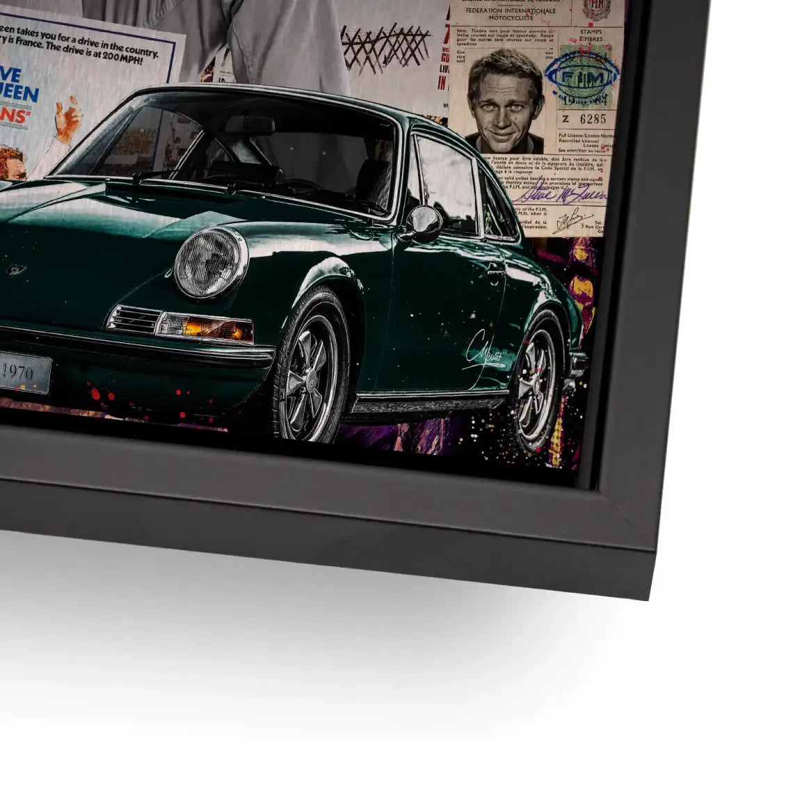 Steve McQueen Retro Drive Alu Gebürstet Bild