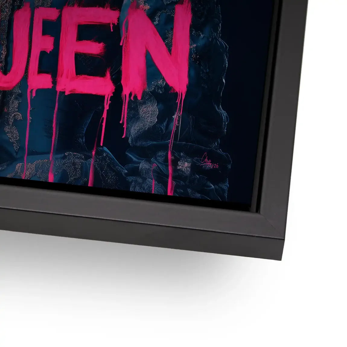 Queen Neon Art Alu Gebürstet Bild