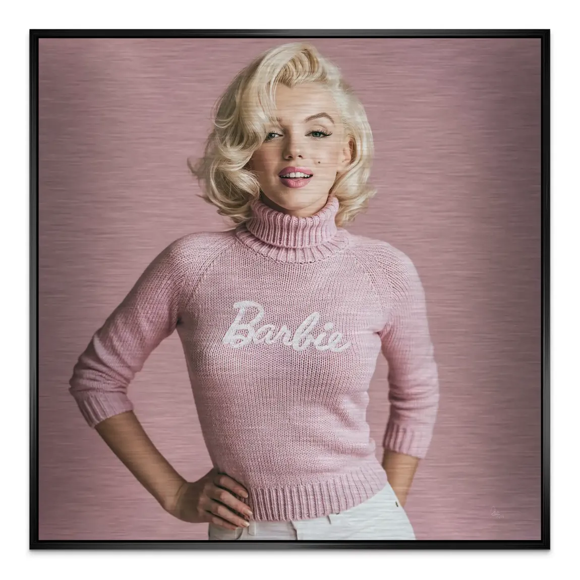 Marilyn Monroe Barbie Aluminiumbild gebürstet