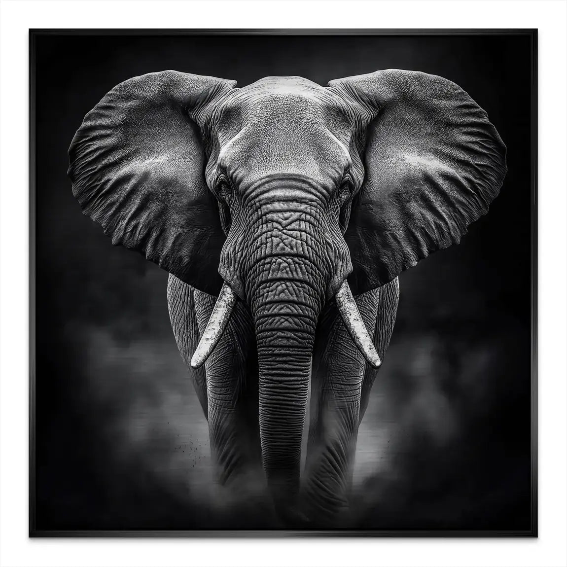 Elefant Black Style Alu Gebürstet Bild INGALERIE