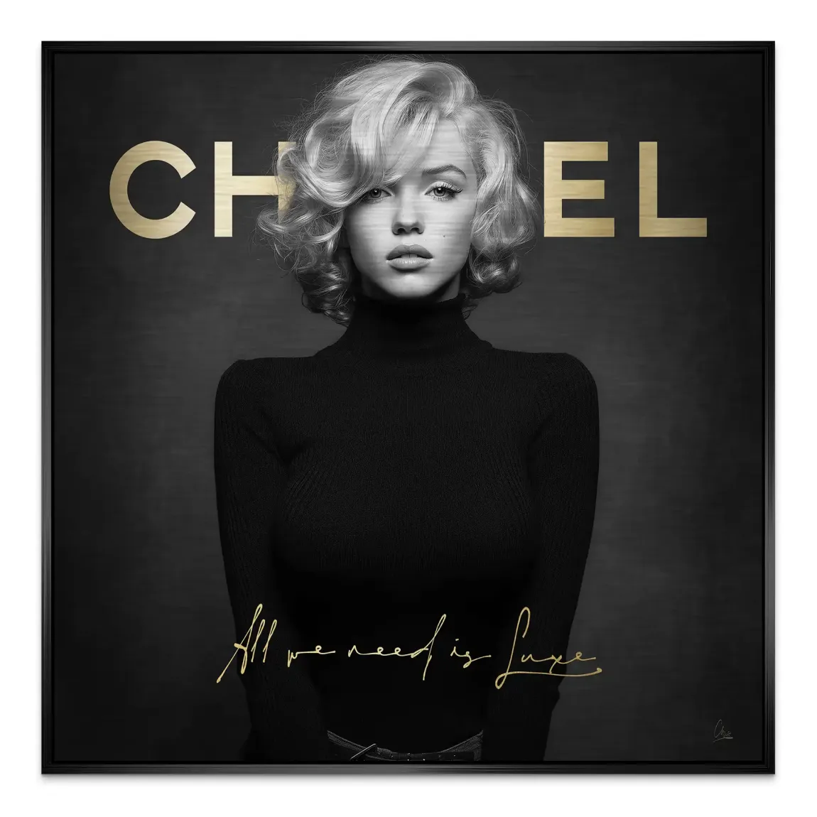 Marilyn Luxe Art Alu Gebürstet Bild