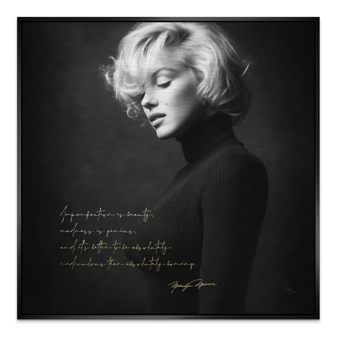 Marilyn Monroe Diva Aluminiumbild gebürstet