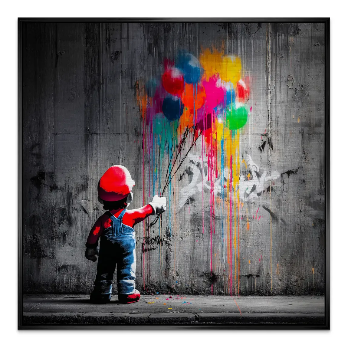 Mario Balloon Dreams Alu Gebürstet Bild