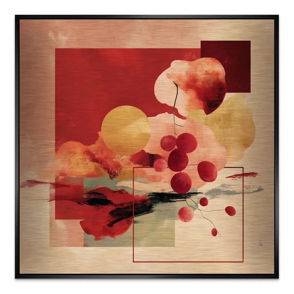 Scarlet Bloom Alu Gebürstet Bild