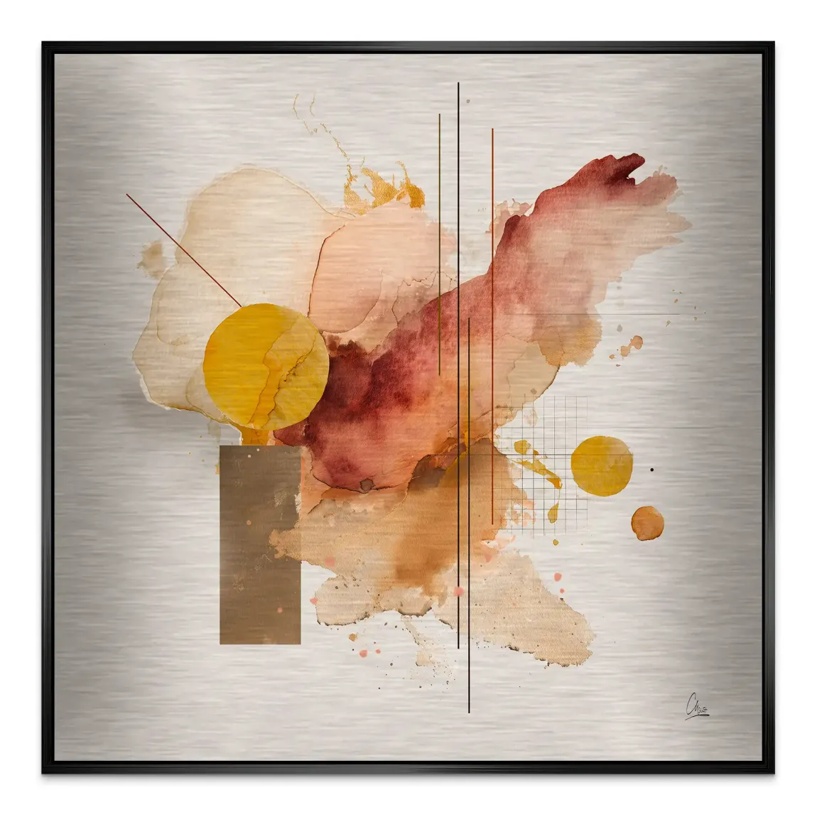 Amber Flow Alu Gebürstet Bild