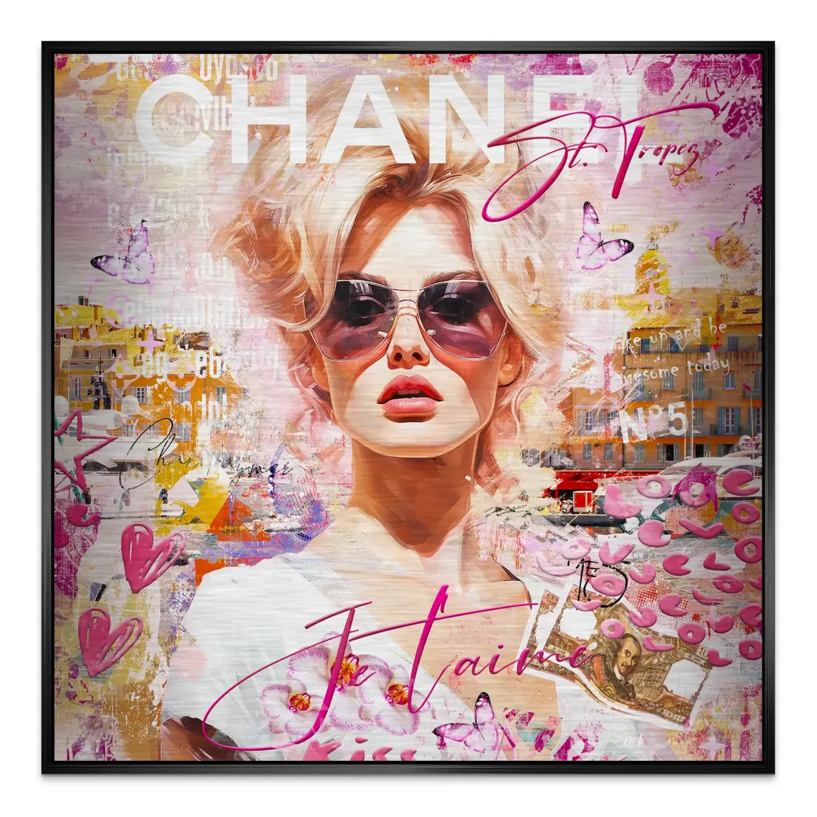 Bardot St Tropez Art Alu Gebürstet Bild