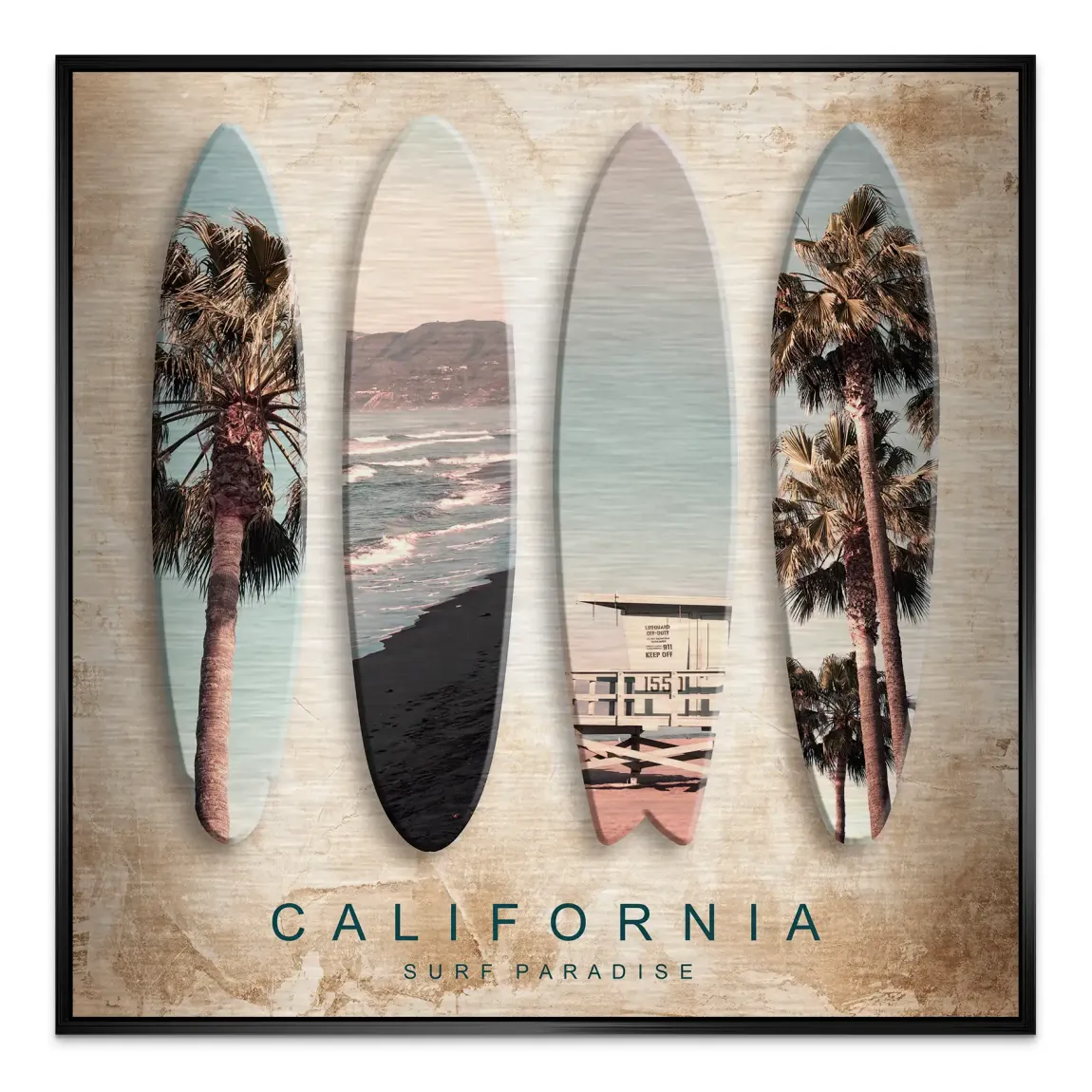 California Coast Art Alu Gebürstet Bild