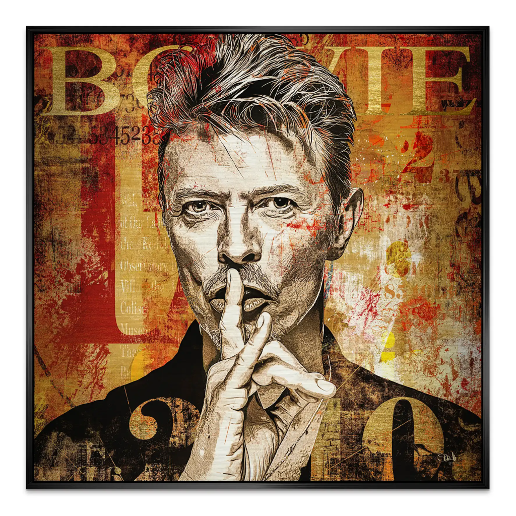 David Bowie Abstrakt Modern Style Alu Gebürstet INGALERIE