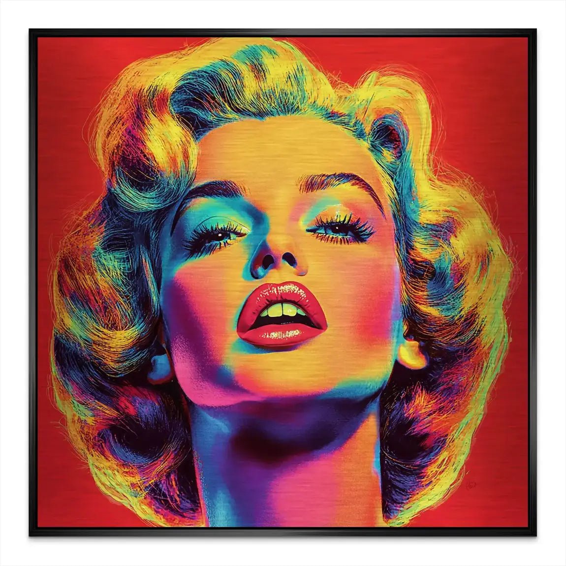 Marilyn Monroe Pop Art Style Alu Gebürstet INGALERIE