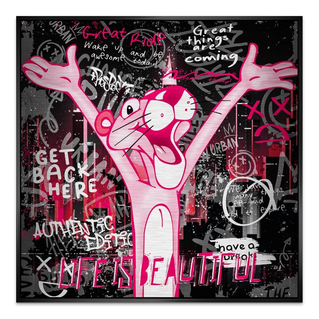 Pink Panther Pop Art Alu Gebürstet INGALERIE