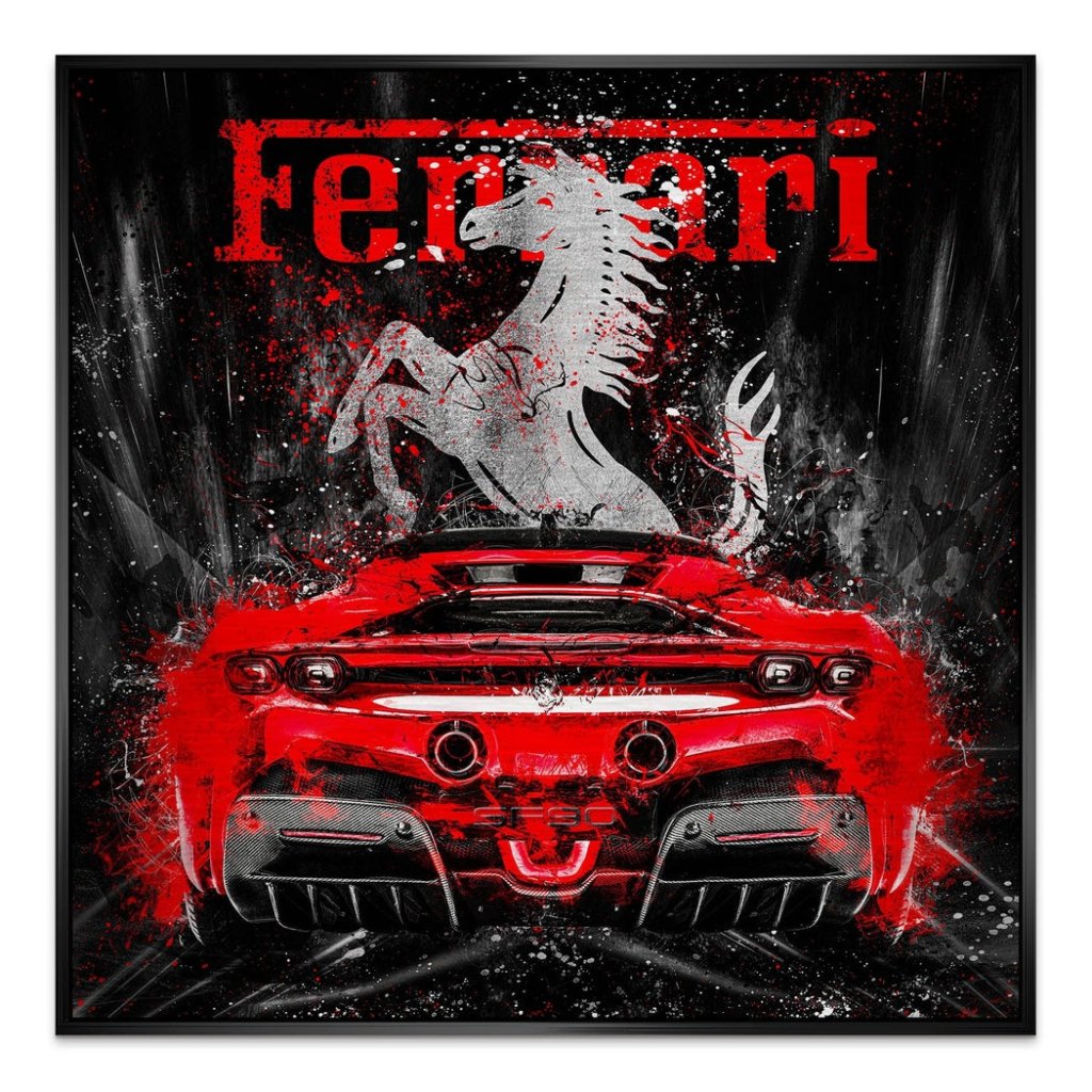 Ferrari SF90 Abstrakt Alu Gebürstet INGALERIE
