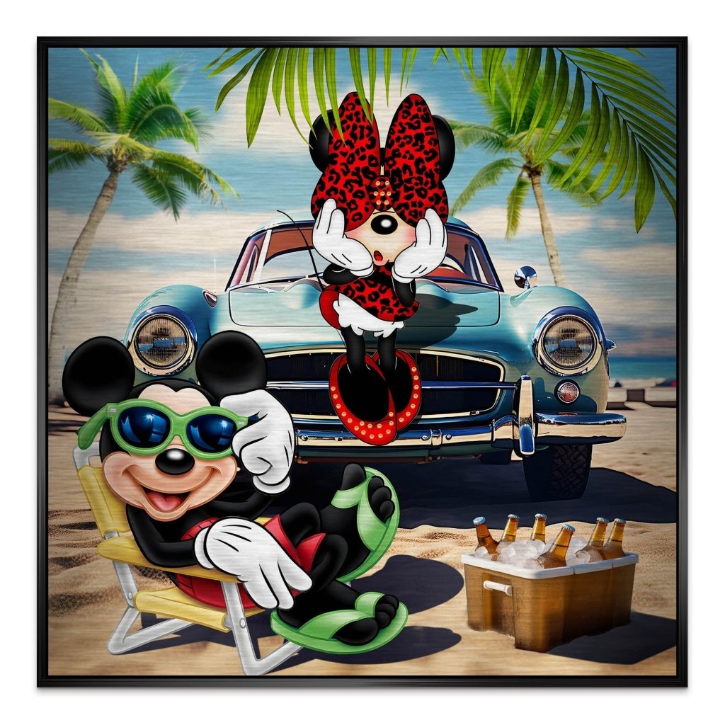 Micky & Minnie Beach Alu Gebürstet INGALERIE