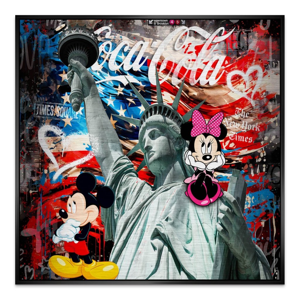 Micky USA Pop Art Alu Gebürstet INGALERIE