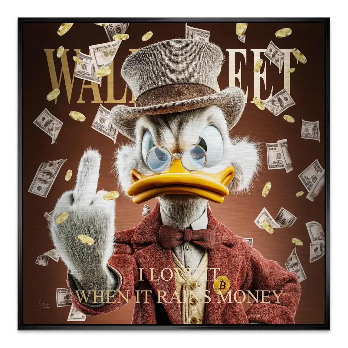 Money Empire Dagobert Duck Alu Gebürstet Bild