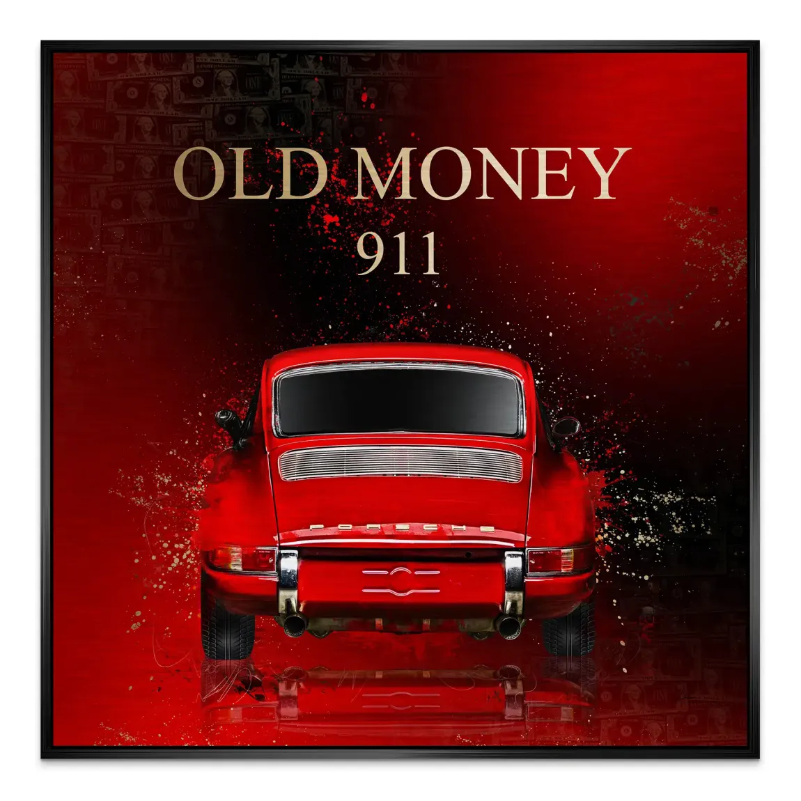 Red Elegance Porsche 911 Alu Gebürstet Bild - INGALERIE | Dein Onlineshop für moderne Wandbilder