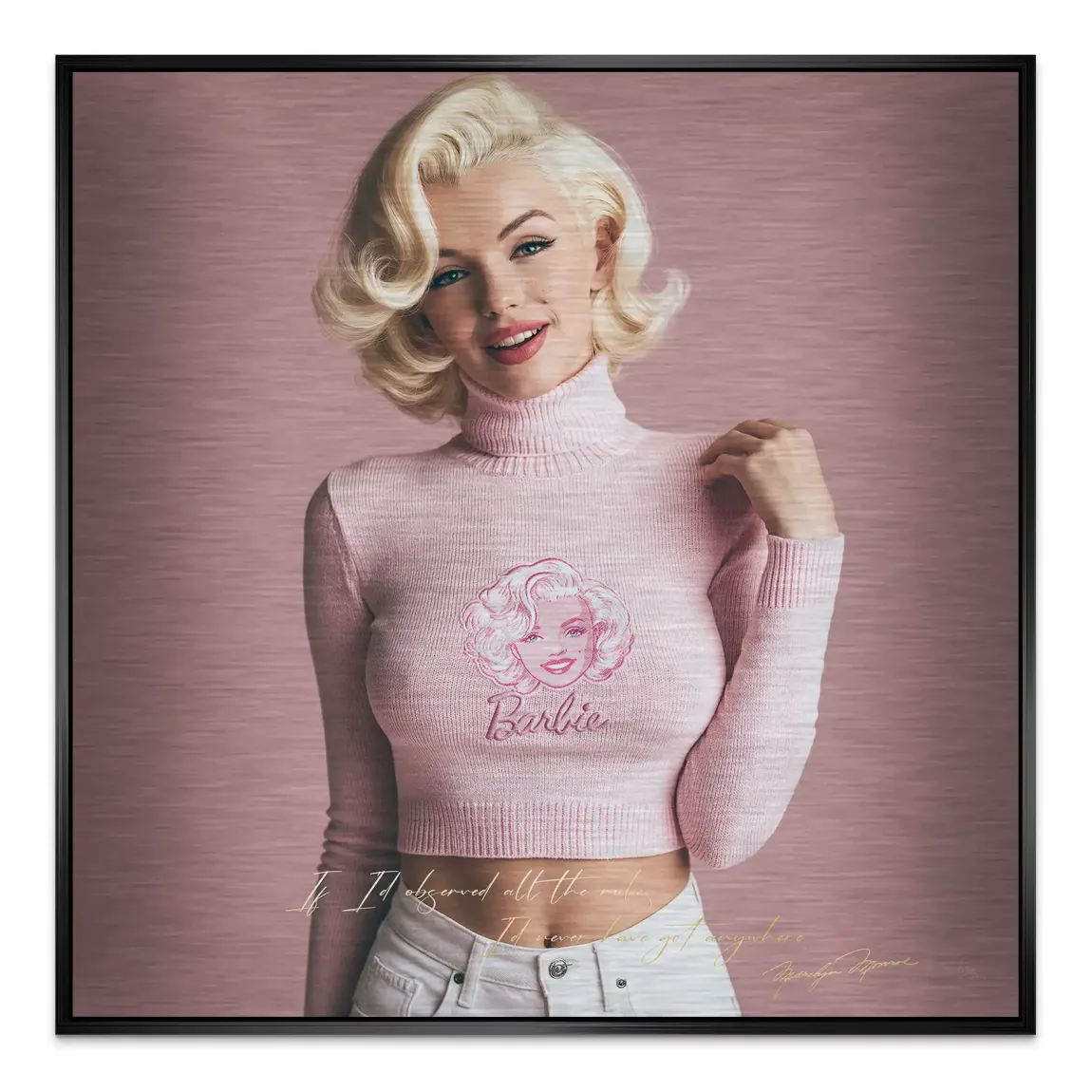 Marilyn Monroe Blush Aluminiumbild gebürstet