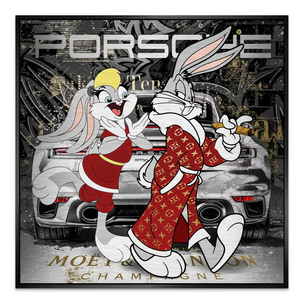 Mr. Bunny Porsche Alu Gebürstet Bild INGALERIE