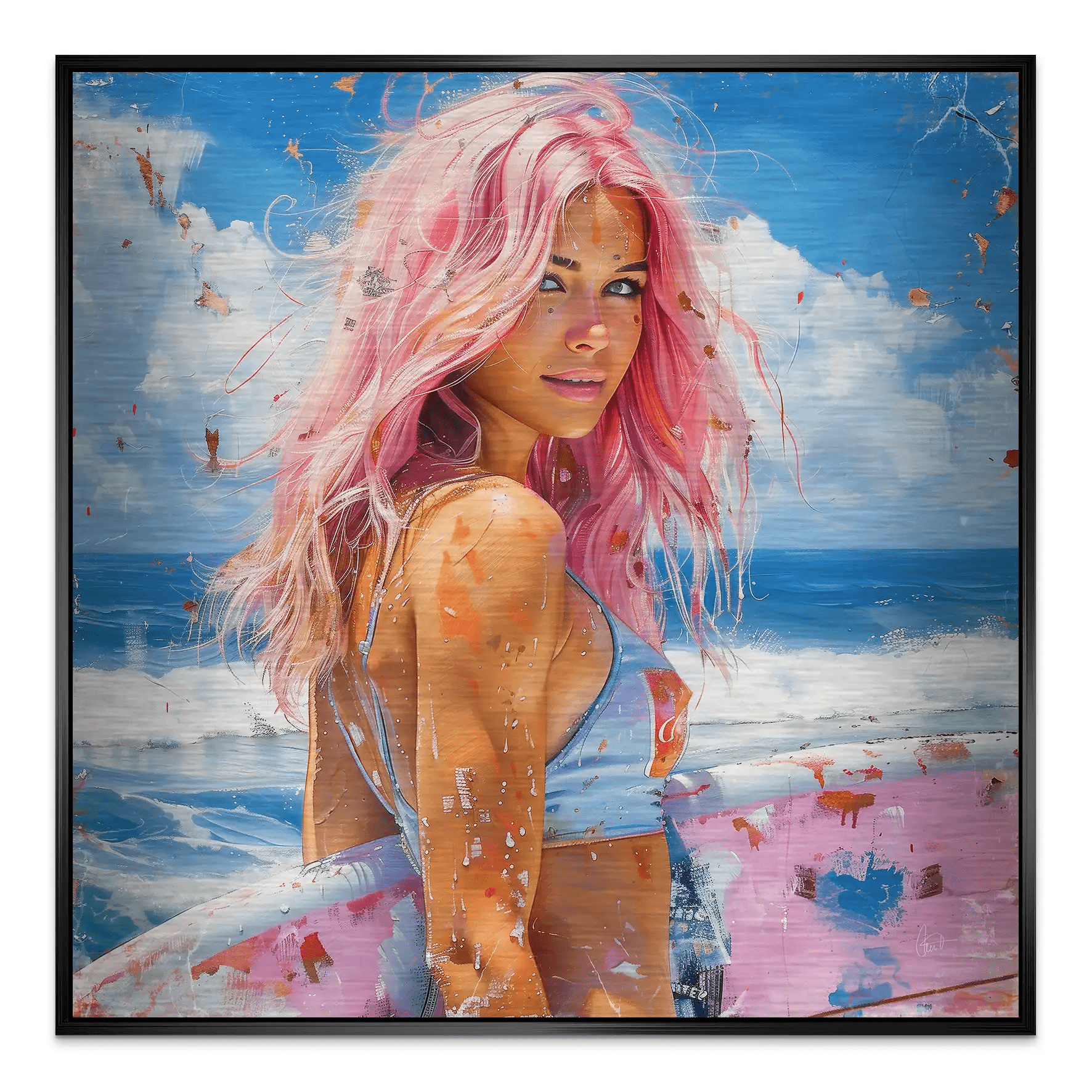 Beach Girl Nr.4 Alu Gebürstet Bild INGALERIE