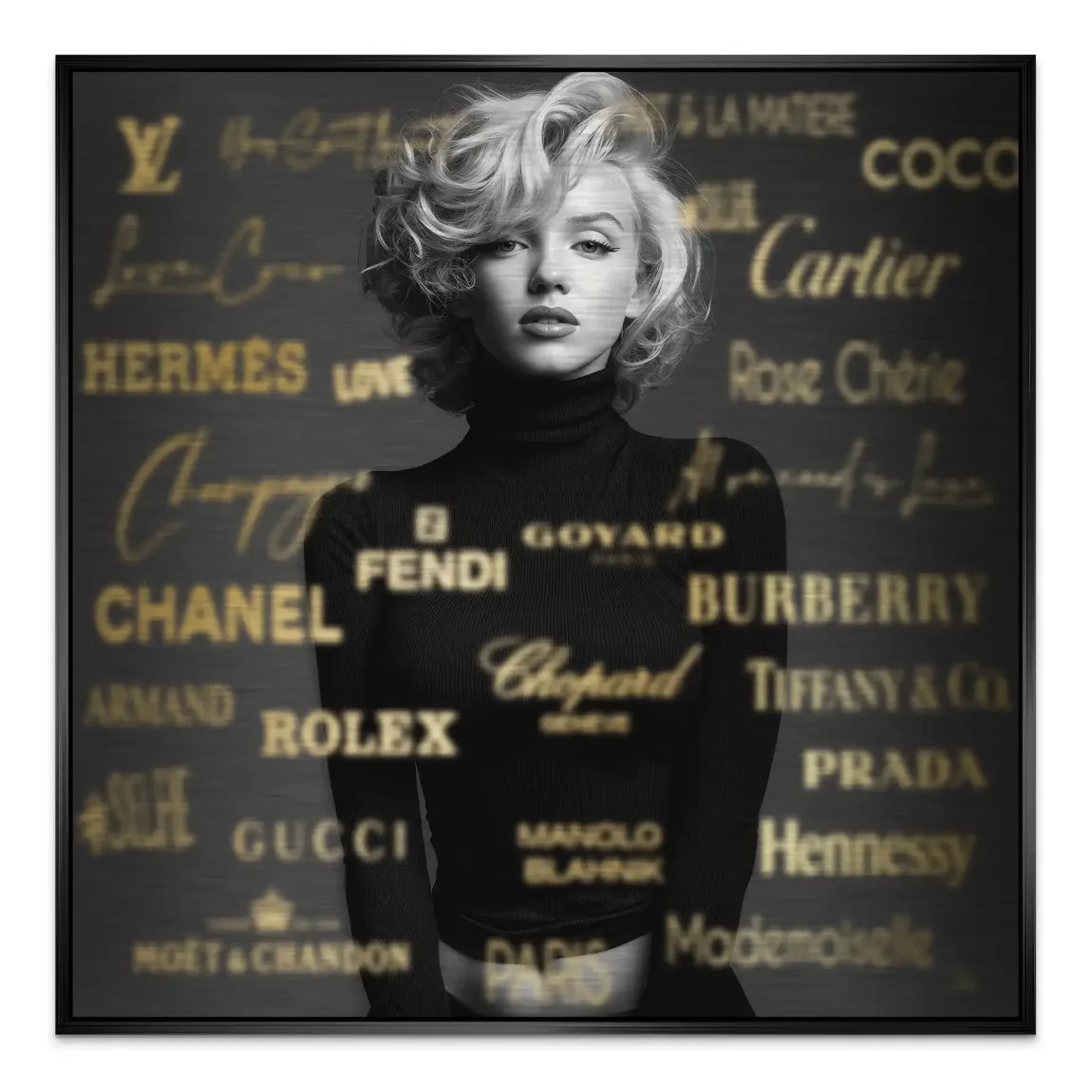 Marilyn Monroe Luxury Alu Gebürstet Bild