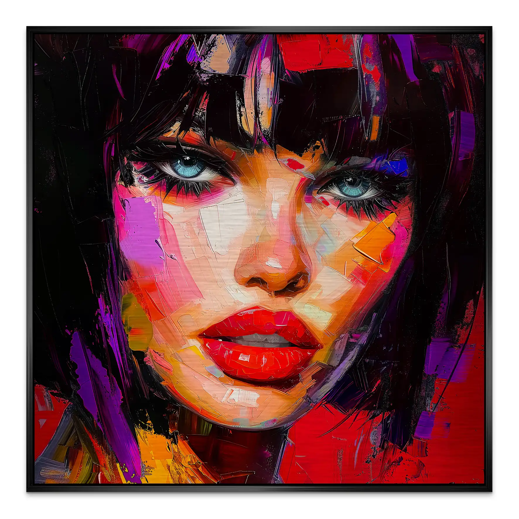 Abstrakt Red Beauty Alu Gebürstet Bild INGALERIE