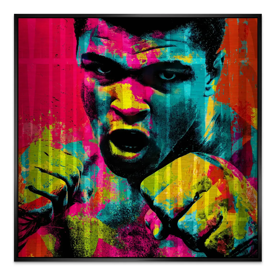 Muhammad Ali The Greatest in Color Alu Gebürstet Bild INGALERIE