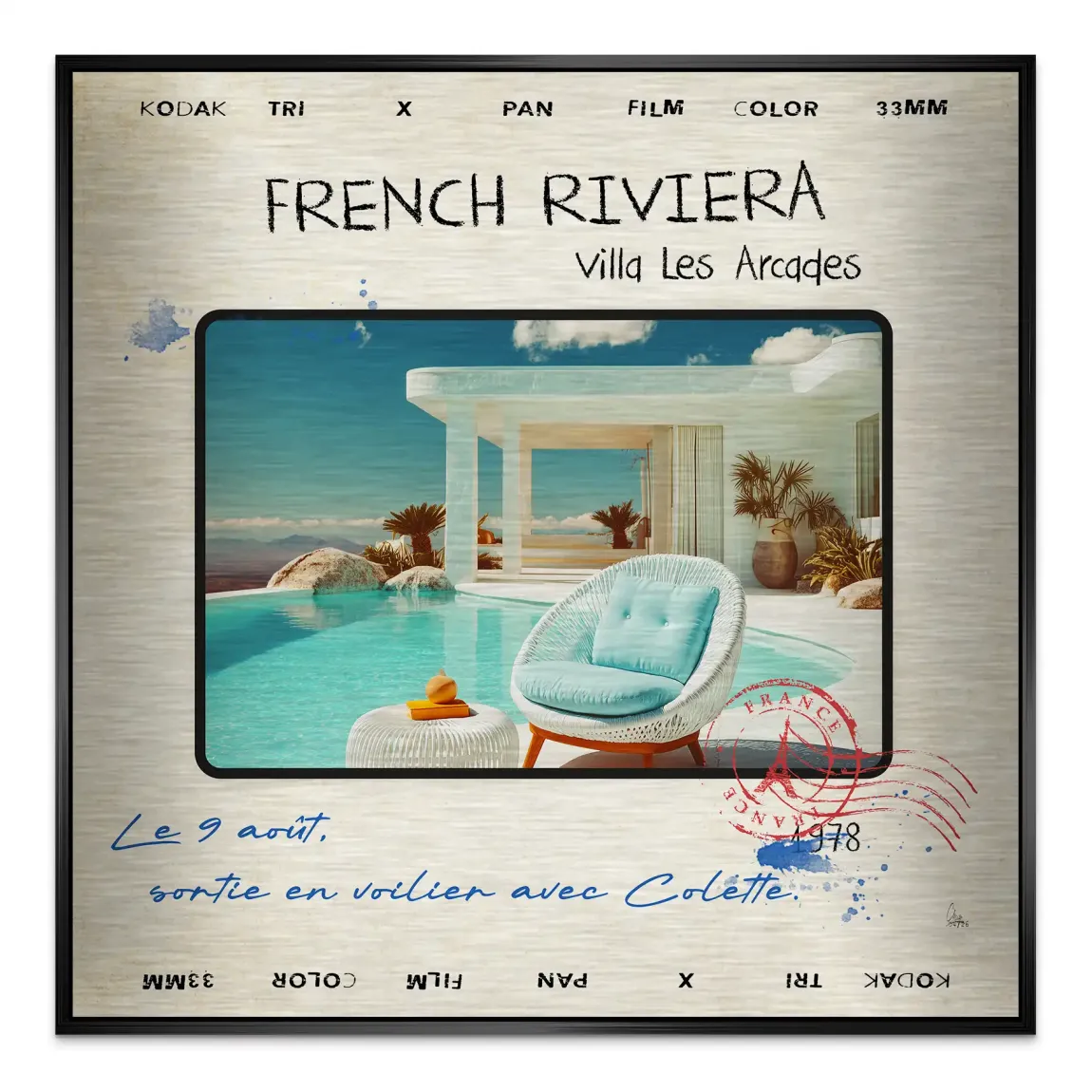 French Riviera Chic Wild Aluminiumbild gebürstet
