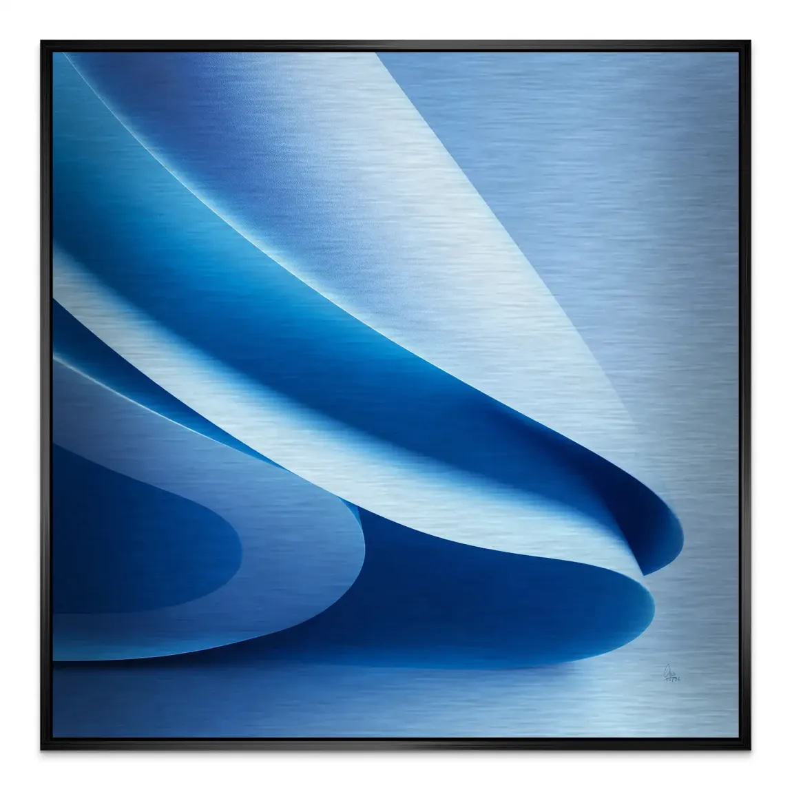 Blue Flow Aluminiumbild gebürstet