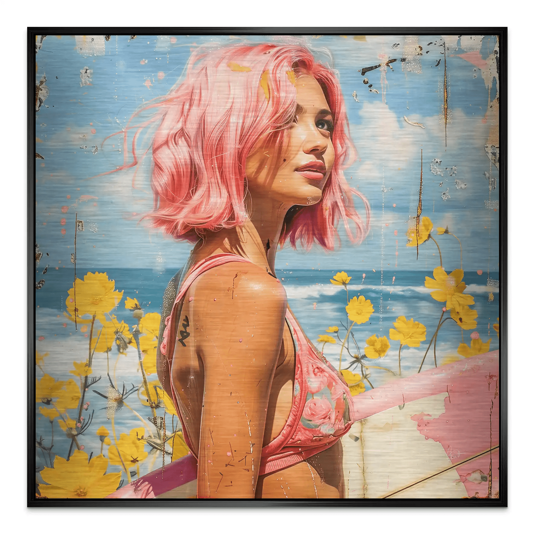 Beach Girl Nr.2 Alu Gebürstet Bild INGALERIE