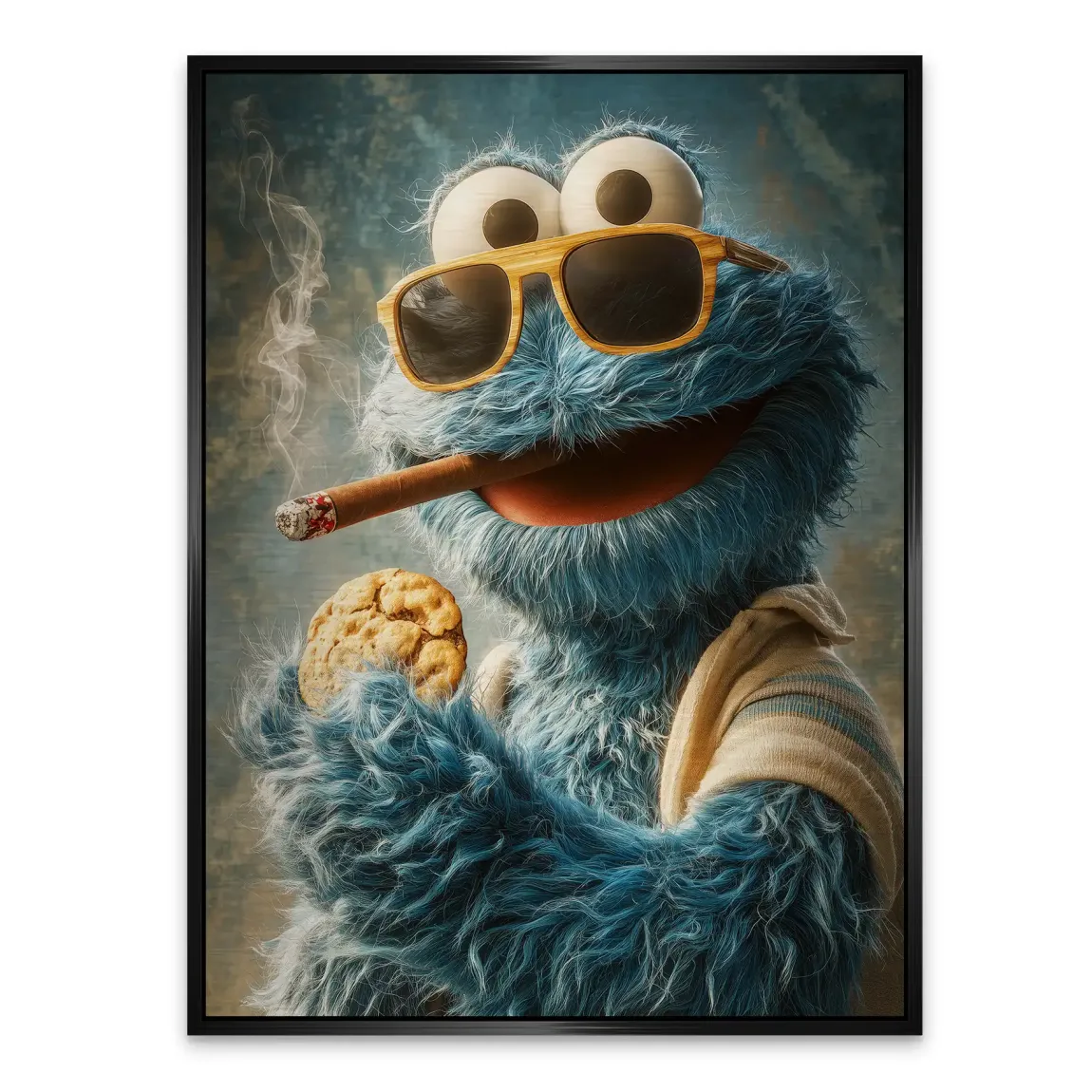 Cookie Monster Alu Gebürstet Bild