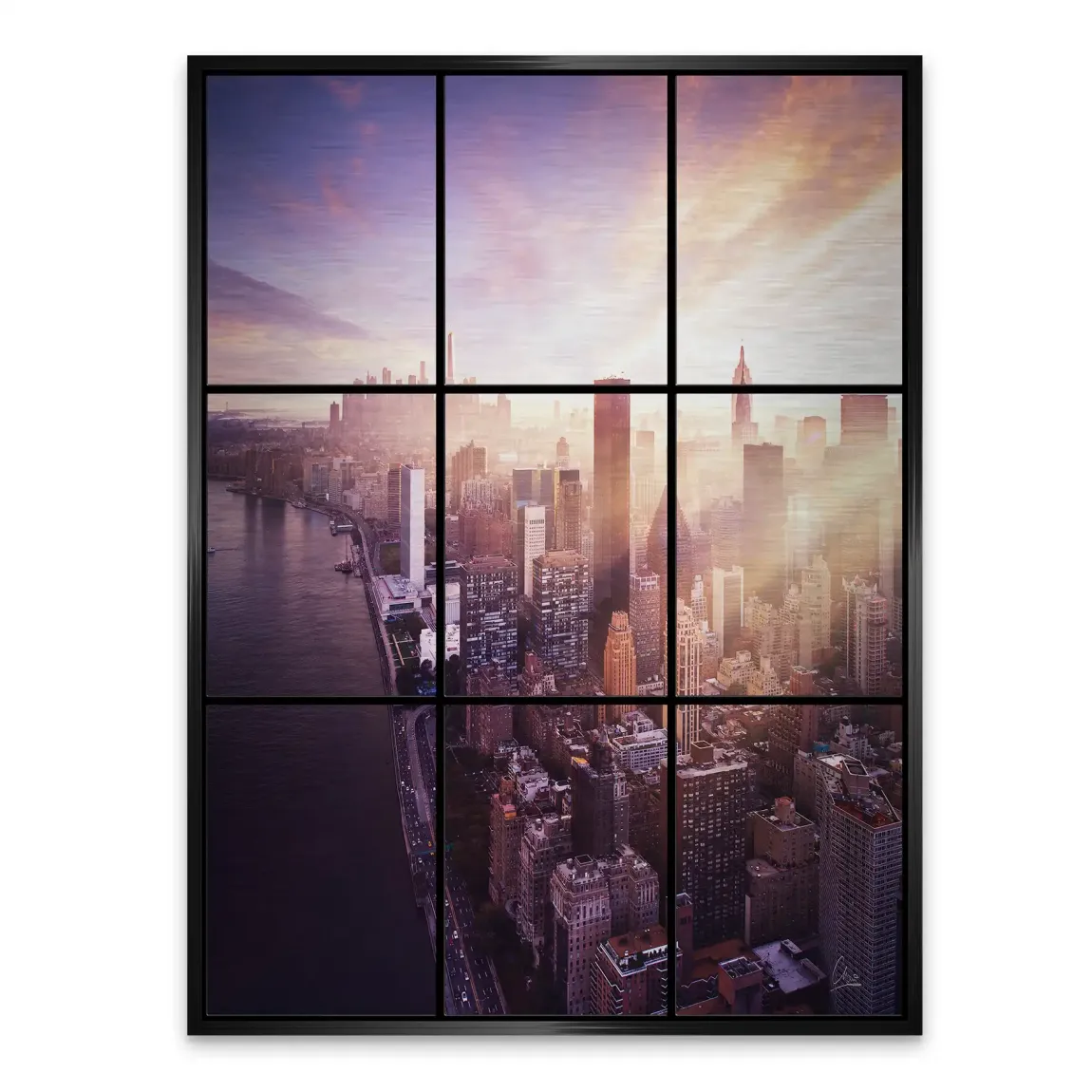 Manhattan View Alu Gebürstet Bild