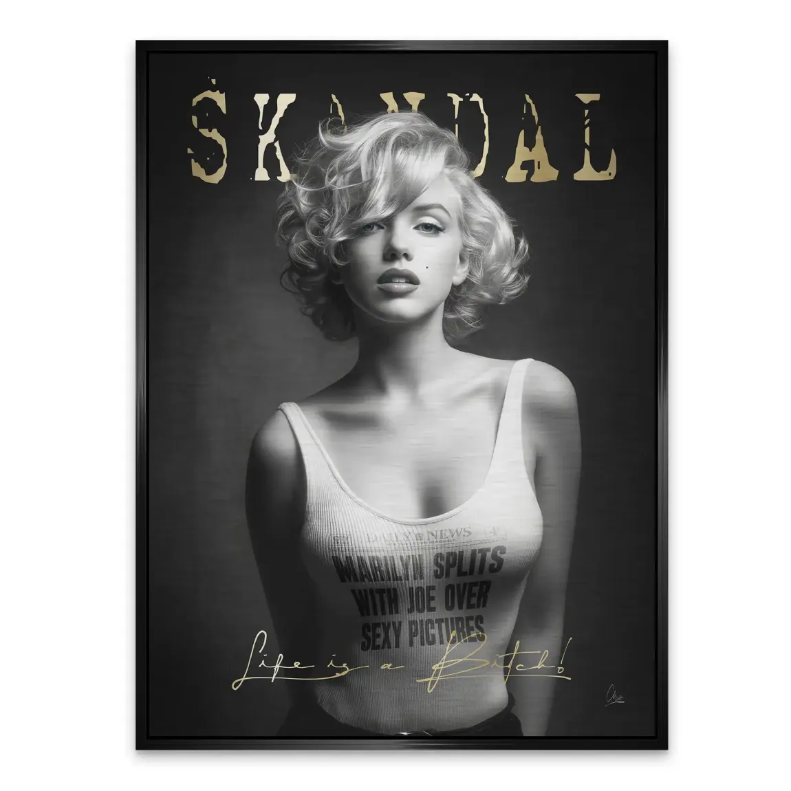 Marilyn Skandal Alu Gebürstet Bild