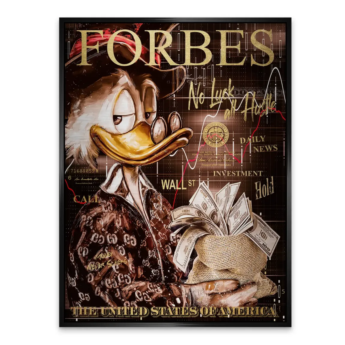 Mr Money Forbes Alu Gebürstet Bild