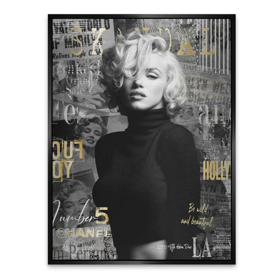 Marilyn Monroe Legend Aluminiumbild gebürstet