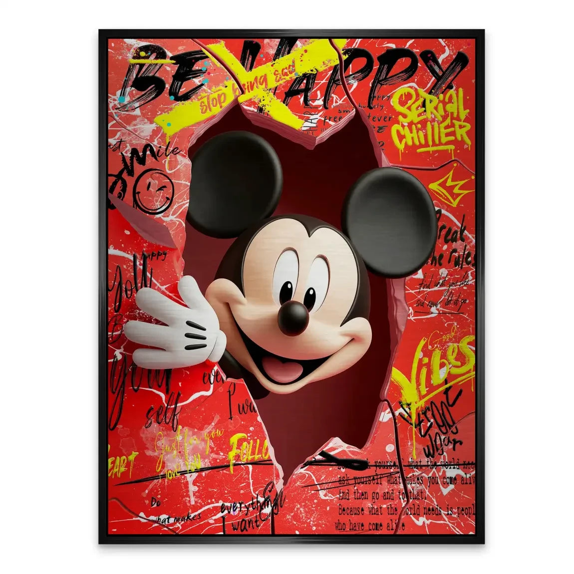 Charming Smile Micky Mouse Aludibond Gebürstet INGALERIE