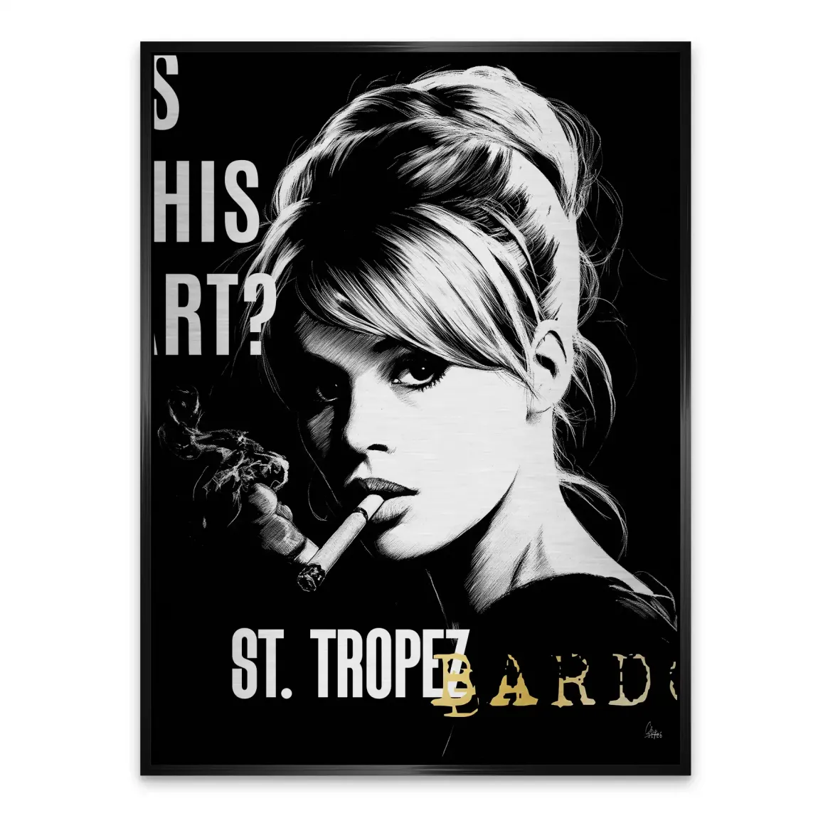 Brigitte Bardot Smoke Alu Gebürstet Bild