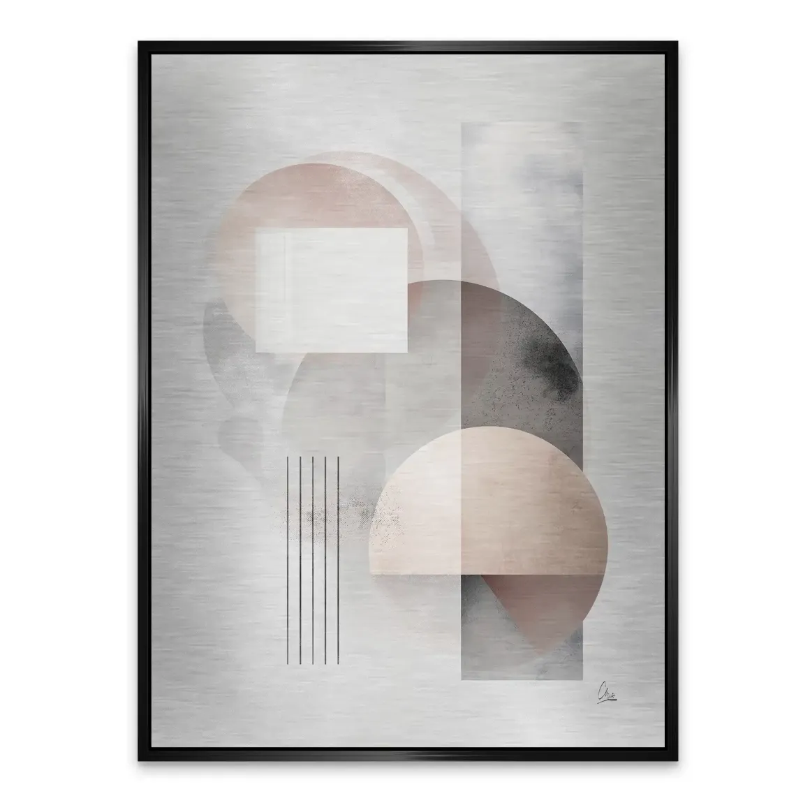 Soft Circles Alu Gebürstet Bild