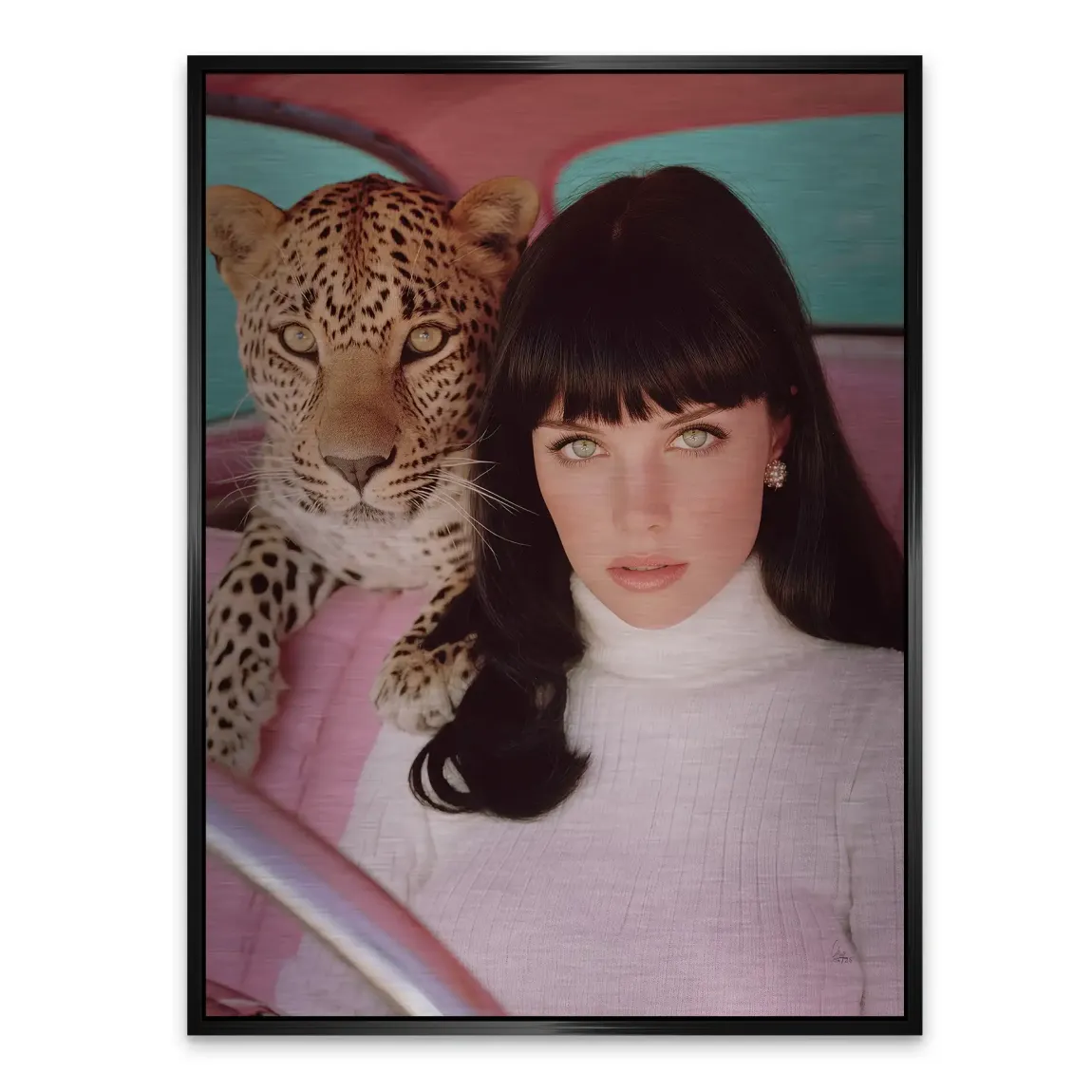 Leopard Diva Aluminiumbild gebürstet