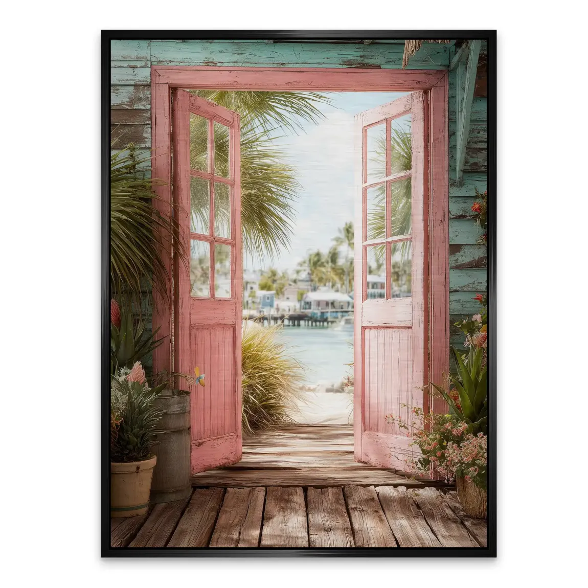 Coastal Escape Alu Gebürstet Bild - INGALERIE | Dein Onlineshop für moderne Wandbilder