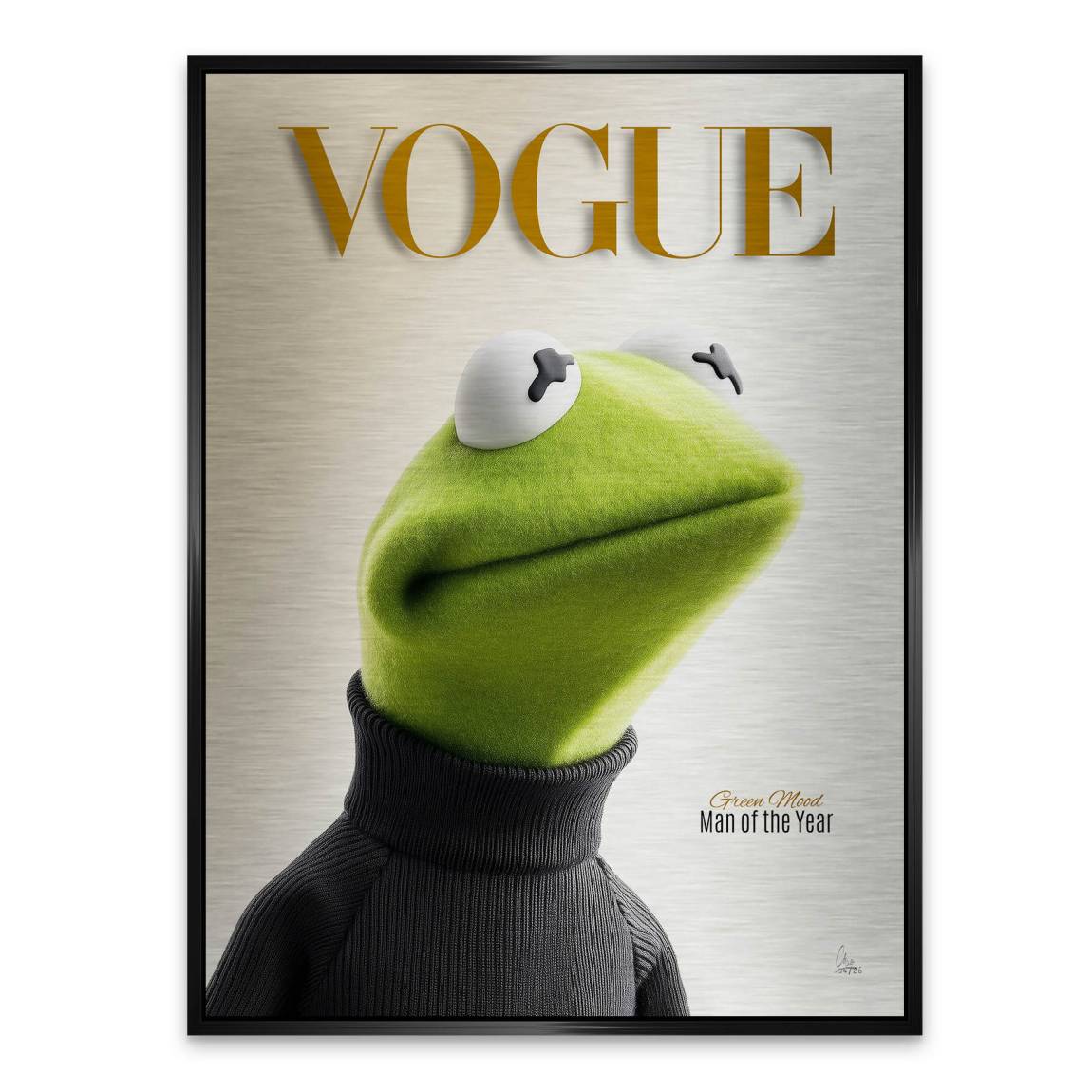 Kermit Couture Aluminiumbild gebürstet