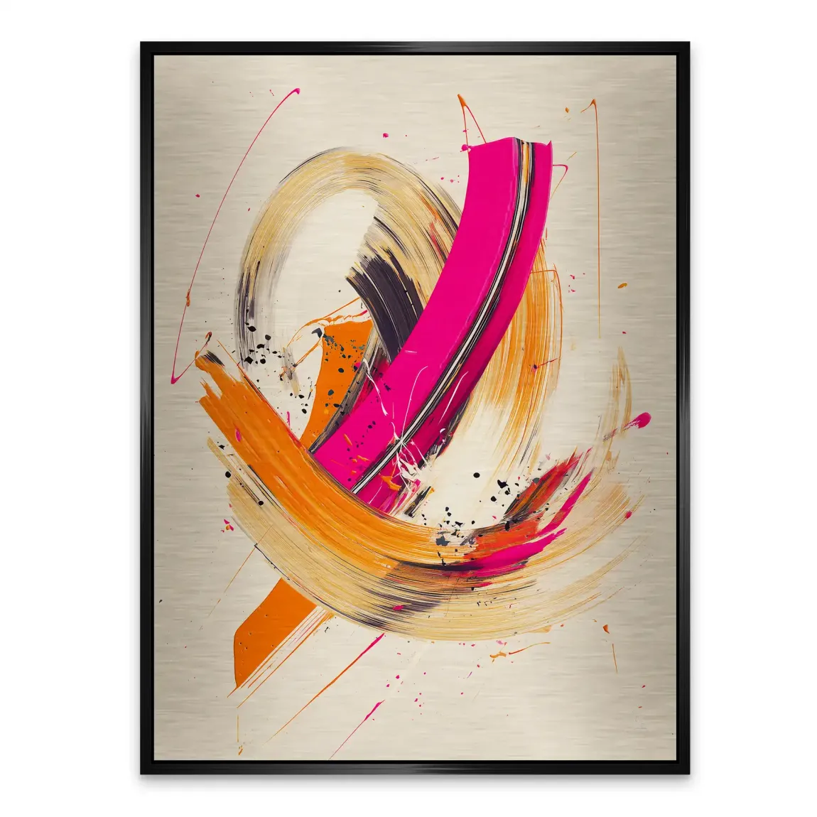 Bewegte Farbe Abstrakt Alu Gebürstet Bild