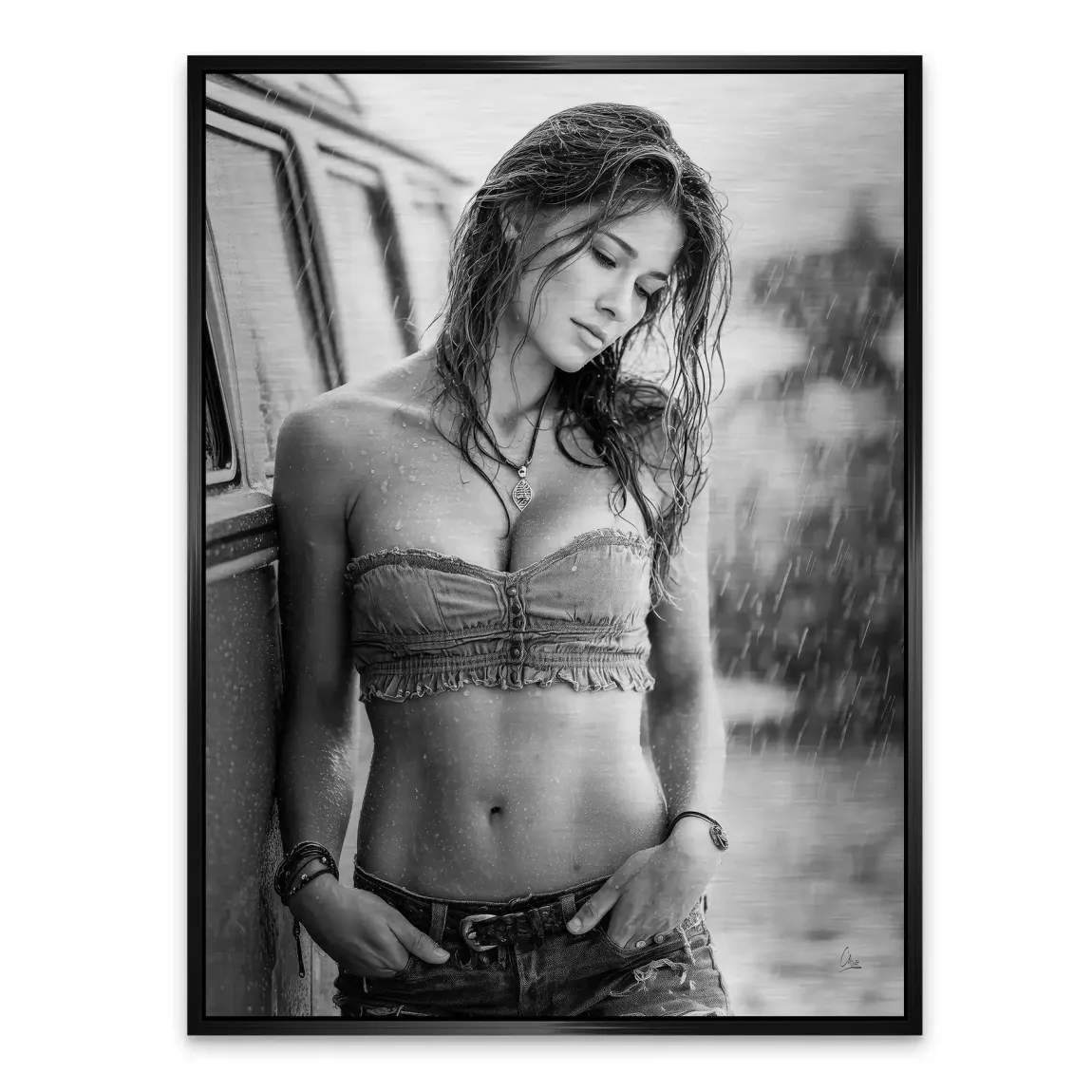 Summer Rain Alu Gebürstet Bild