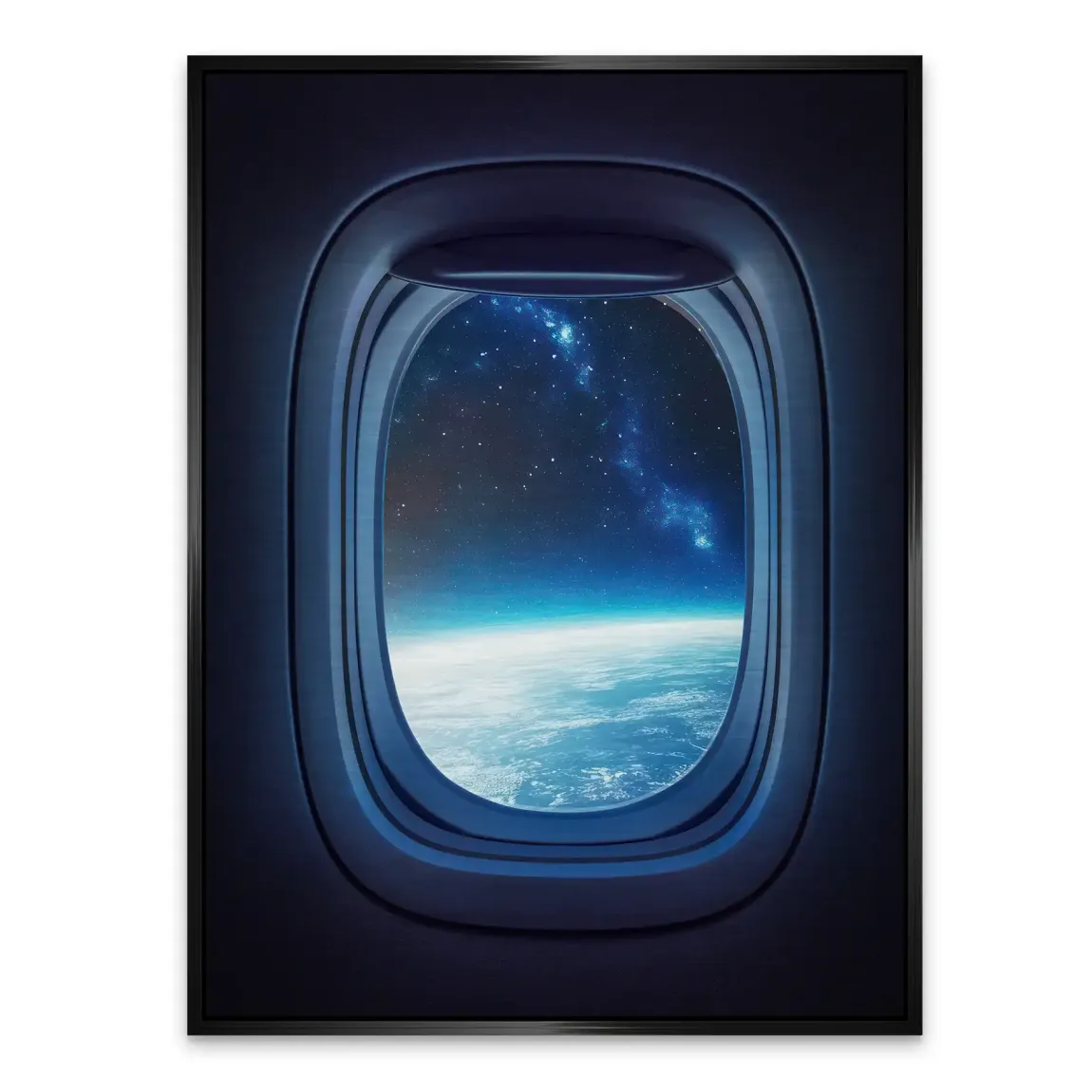 Flugzeugfenster Galaxie Alu Gebürstet Bild