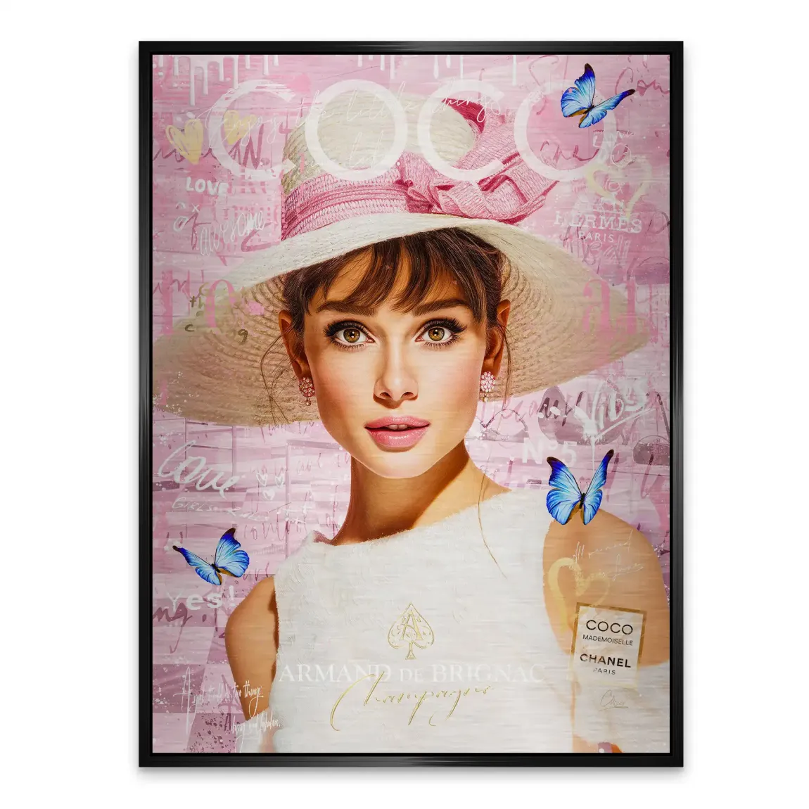 Audrey Hepburn Coco Armand Aludibond Gebürstet INGALERIE