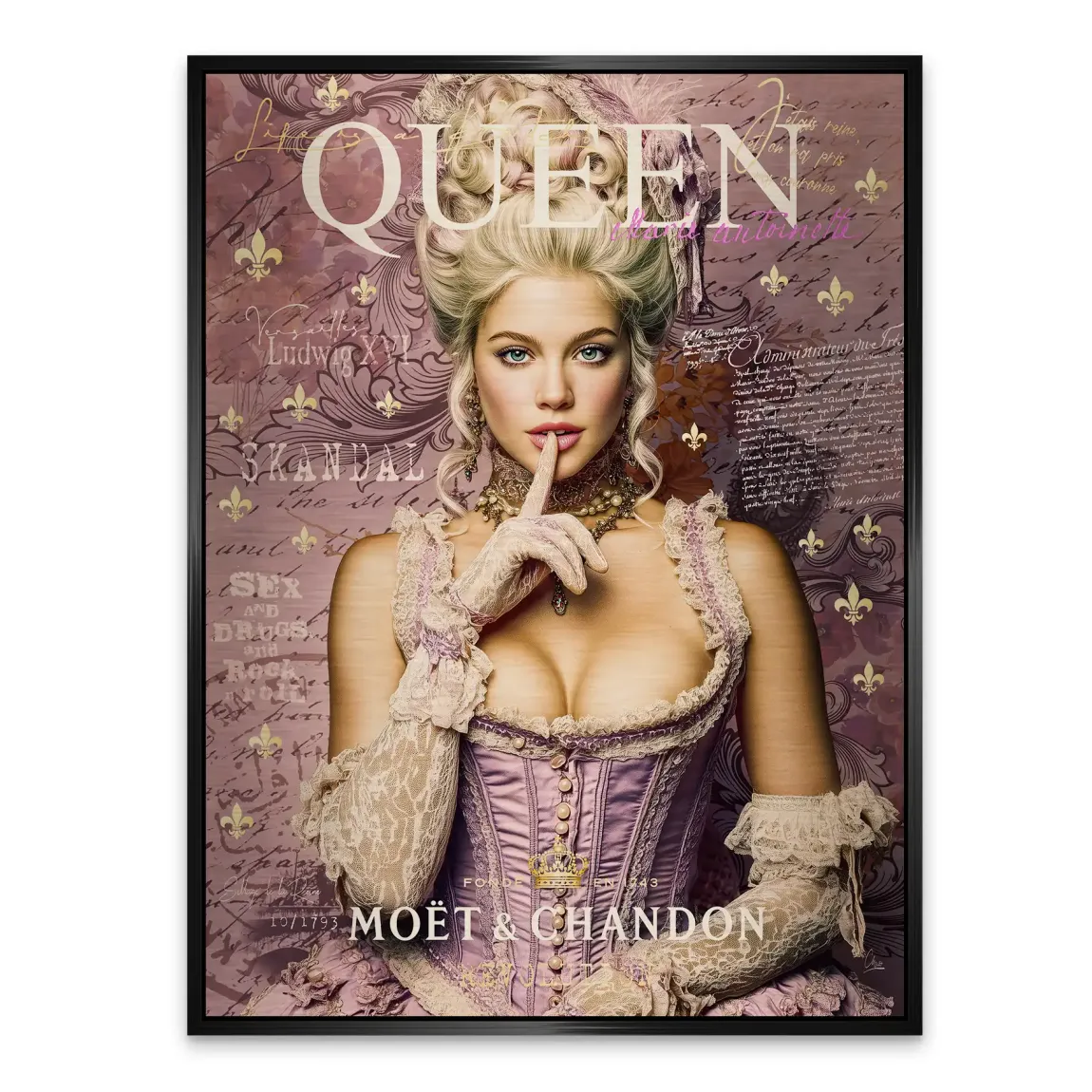 Marie Antoinette Rebell Art Alu Gebürstet Bild