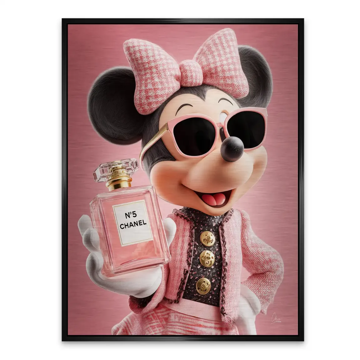 Paris Glam Minnie Maus Alu Gebürstet Bild