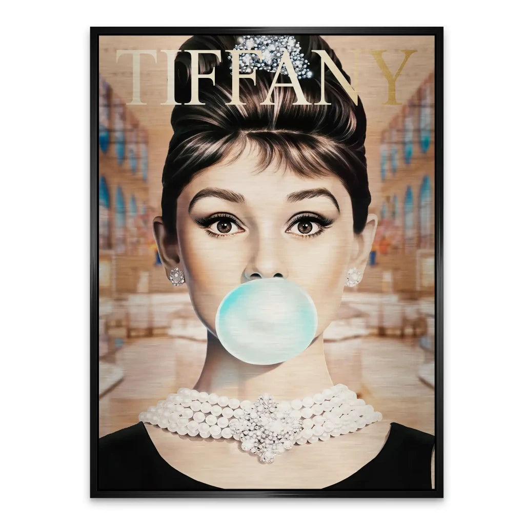 Audrey Bubble Gum Retro Aludibond Gebürstet INGALERIE