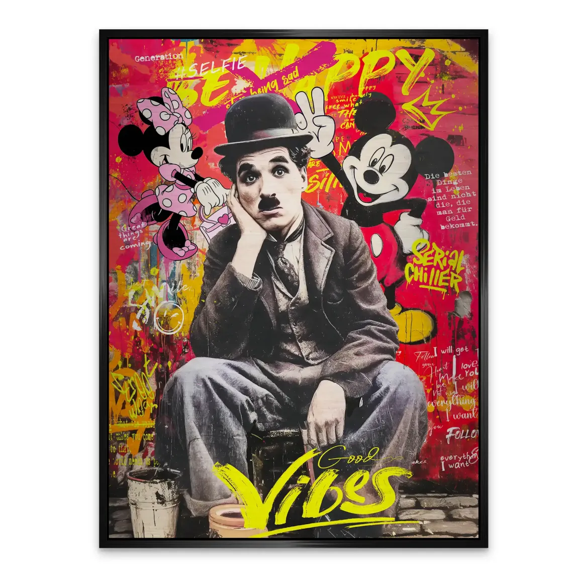 Legends Charlie & Micky Pop Art Aludibond Gebürstet INGALERIE