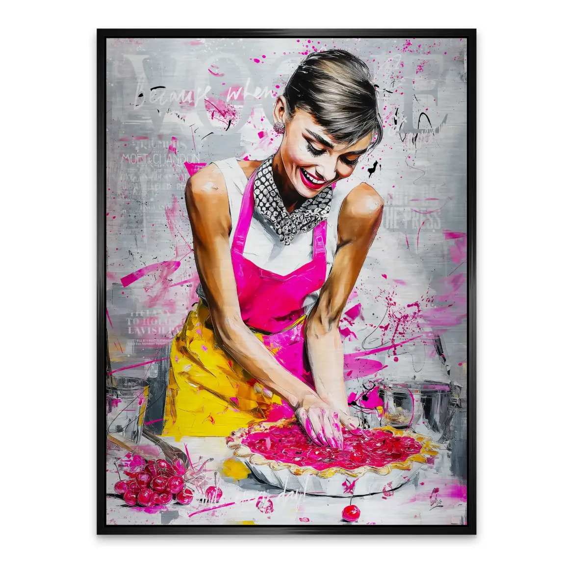 Cherry Bliss Audrey Hepburn Alu Gebürstet Bild